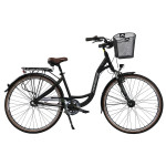 Mestský bicykel 28" Mahbike City Bike 3 prevodový hliníkový 17" čierna matná
